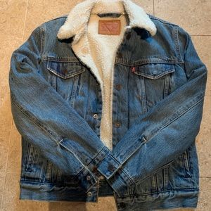 Levi fur lined jean jacket
